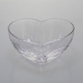 Heart Shaped Embossed Crystal Glass Dessert Bowl Set