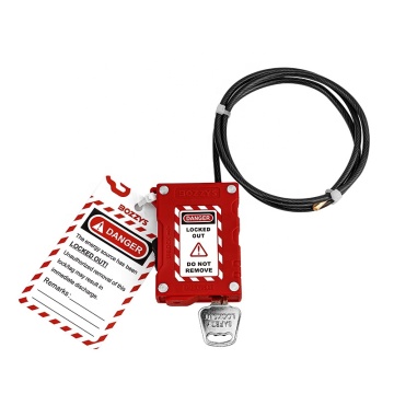 Rustproof Rugged Steel Cable Padlock with Cable Ties and Safety Warning Tags