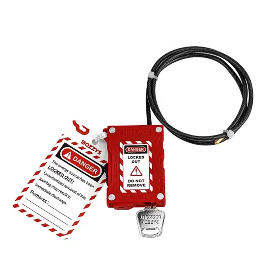 Rustproof Rugged Steel Cable Padlock with Cable Ties and Safety Warning Tags