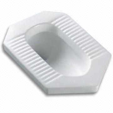 Ceramic Squat Toilet, Mounted on Floor, Measures 57 x 42 x 24cm