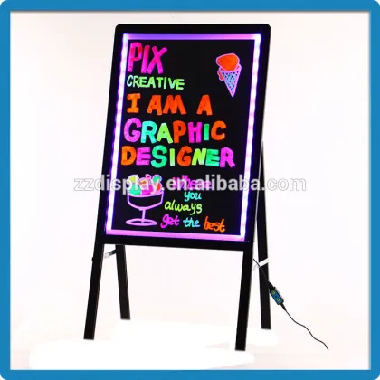 New glowing folding stand up advertising board