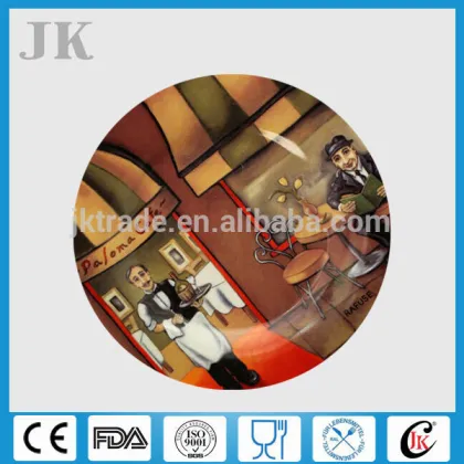 Promotional beautiful decorative ceramic plate for kitchenware