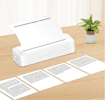 USBを備えたポータブルBluetoothサーマルプリンター-A4サイズのインクレス紙