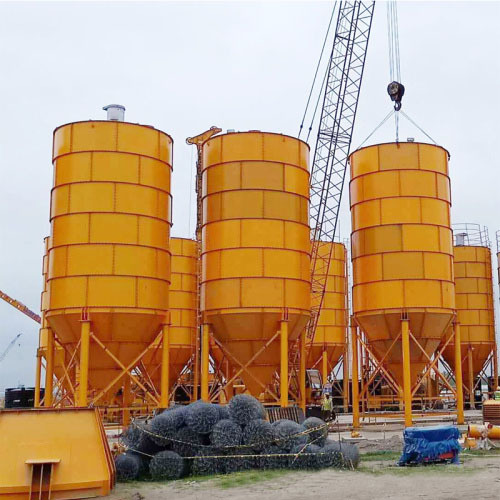 200m3/h concrete mixing plant with cement silo