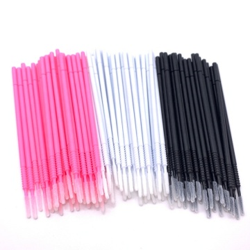 Microfiber Cotton Swabs for False Eyelash Extensions - 100pcs Plastic Sticks with Polyester Sponge Heads
