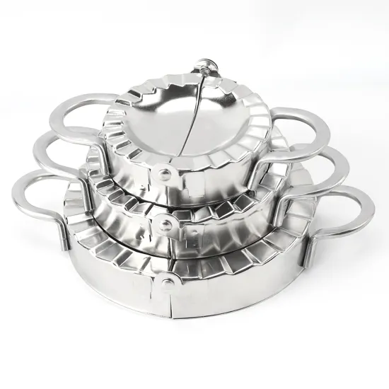Empanada, Ravioli, and Dumpling Making Set: Stainless Steel Mold 3-Piece Kit