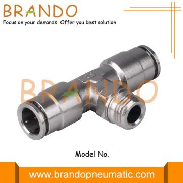 Male Branch Tee Quick Connect Brass Pneumatic Coupler