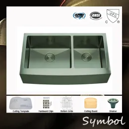 Double Bowl Apron Stainless Steel Sink