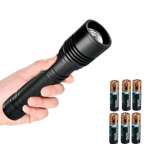 Custom Logo Handheld High-Power LED Torch Flashlights with Long Range and Super Brightness
