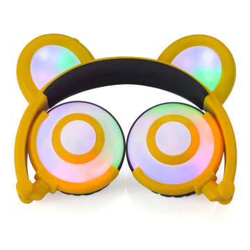 Cartoon Bear Ear Headphone Cute Headphones Mobile computer