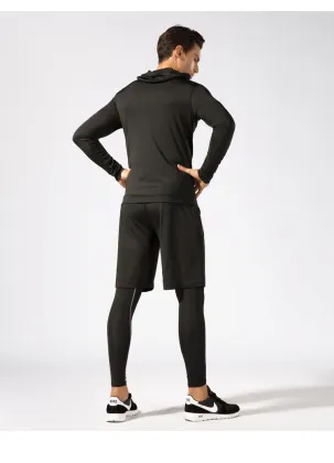 Men Clothes 5 Pieces Yoga Set Compression