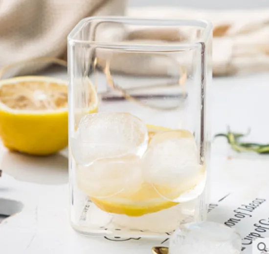 400Ml Square Glass Cup Large Breakfast Milk Cup