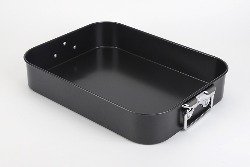 16.5“Carbon steel roasted chicken pan with handles (14)