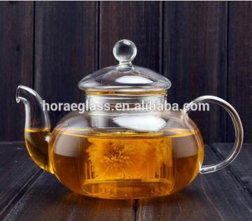 Manufacturer glass tea pot and tea set with glass filter and glass lid made in China