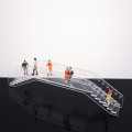2pcs/lot Architecture Scale Model Transparent Outdoor Bridge In Train Layout