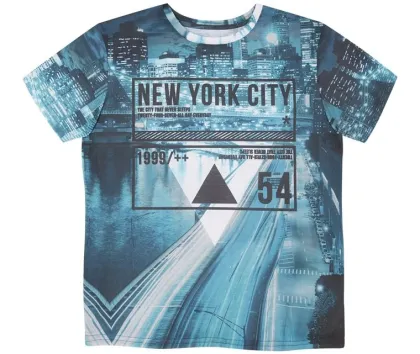 City printing on the t-shirt