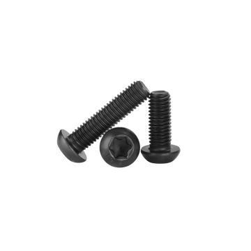 Black oxide plum pan head machine screw