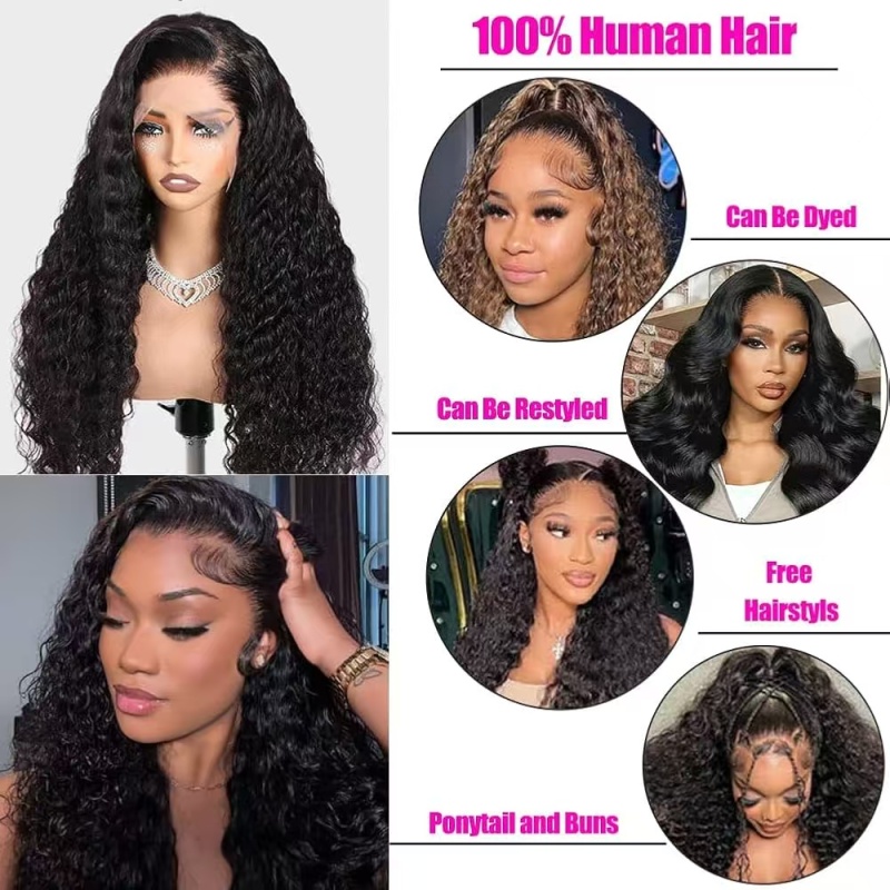 26 Inch Deep Wave HD Lace Front Wig