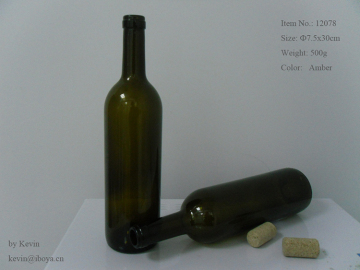 750ml Amber Glass Wine Bottle/ Whisky Bottle