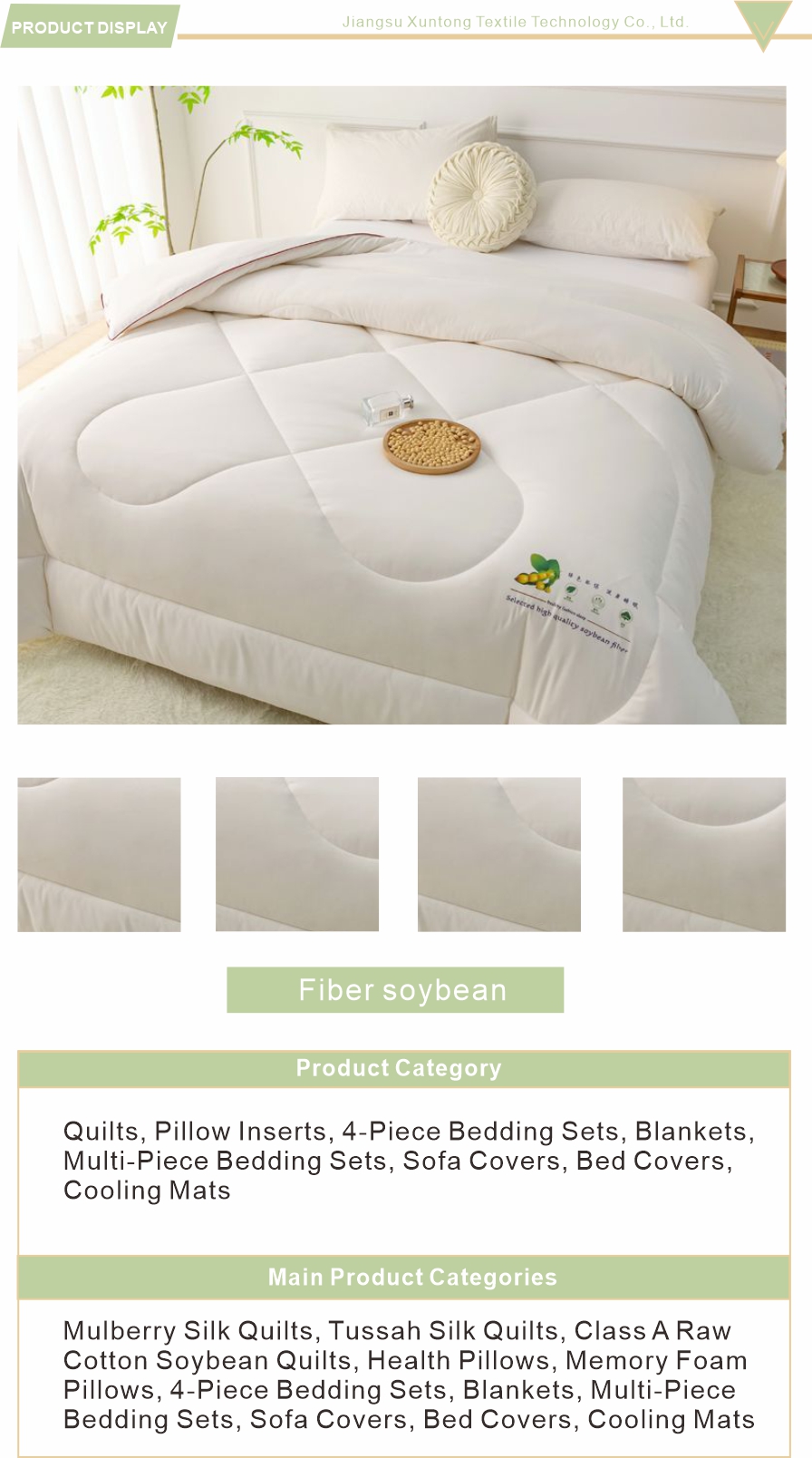 soy fiber quilt hypoallergenic