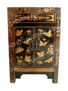 Chinese Painted Bedroom Nightstand Bedside Tables Night Table