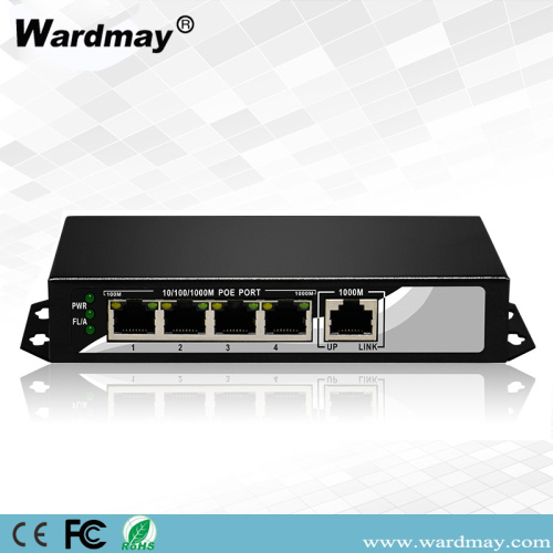 WDM Hot Sell 4chs full 1000M POE Switcher