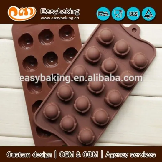The classical round shape silicone chocolate mold