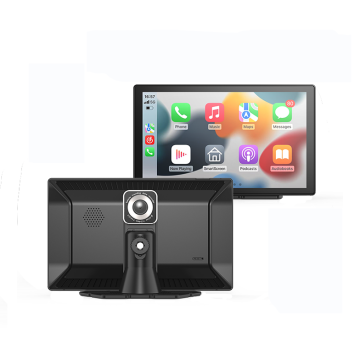 QSF Portable 9 Inch IPS Touch Screen Wireless CarPlay, Android Auto, Mirror Link, GPS Navigation, Bluetooth, TF, and USB Car Entertainment System