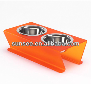 wall mounted acrylic pet bowl for dogs and cats PB-004