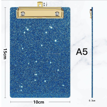 Customized Glitter Clipboard with Metal Clip - Full Size Sublimation Blank