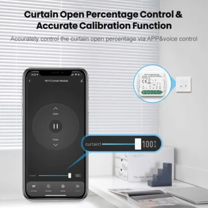 Smart Home WiFi Switch Panel for Electric Roller Shutter Motor & Curtains