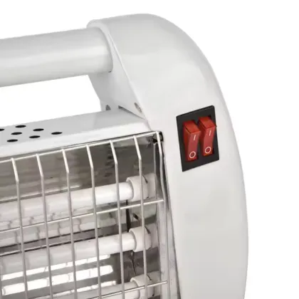 White Electric Quartz Heater with Tip-Over Protection