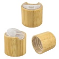 glass cosmetic bottle packaging bamboo disc top cap 24/410 28/410