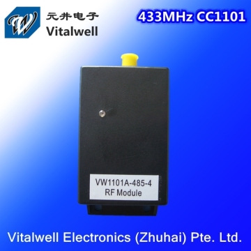 ซัพพลายเออร์จีน! VW1101A CC1101 RS485 10MW 433MHz ส่งสัญญาณช่องสัญญาณ