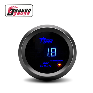 Blue Digital LED Black Face Boost Gauge 2inch 52mm -1~2 Bar for Car