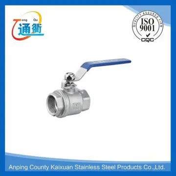 female stainless steel 2 piece 2" ball valve 1000 psi npt