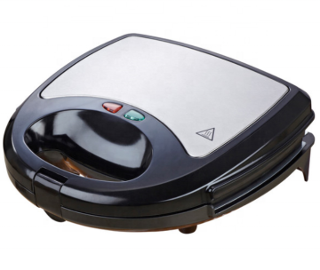 2-Slice 750W Sandwich Maker Toaster with Detachable Triangle/Grill/Waffle/Doughnut Plates