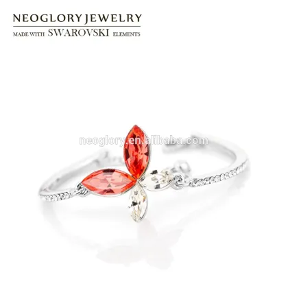 Top Selling Zinc Alloy Clover Crystal Main Stone Dear Bracelet