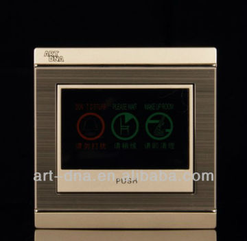 Wall switch Door bell with "pls wait""make up room""do not disturb" indicator
