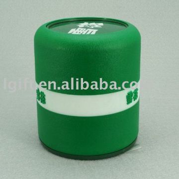 The plastic dice box with 3D logo impression