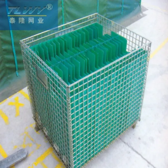 mesh box wire cage metal bin storage container