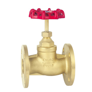 1/2\"-8\" Brass Flange Globe Valve - Manual Water Flow Control
