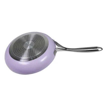 High Quality Ceramic Flat Bottom Stainless Steel Long Handle Non-Stick Frying Pan