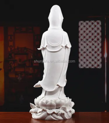 Folk Art Hot Sale: Religious Crafts Ceramic Figurine Guanyin Buddha Statue