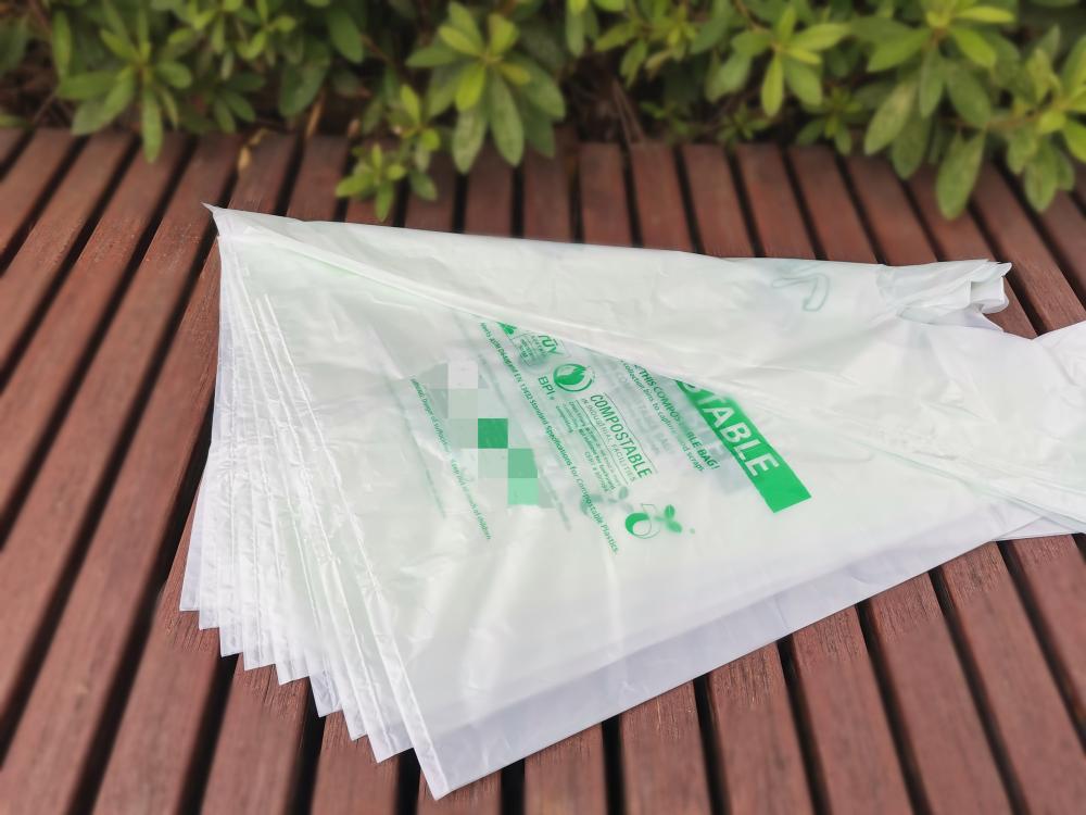 ASTM D6400 Certified Compostable Biodegradable T Shirt Bags