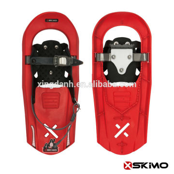 Single ratchet binding plastic kids snowshoes