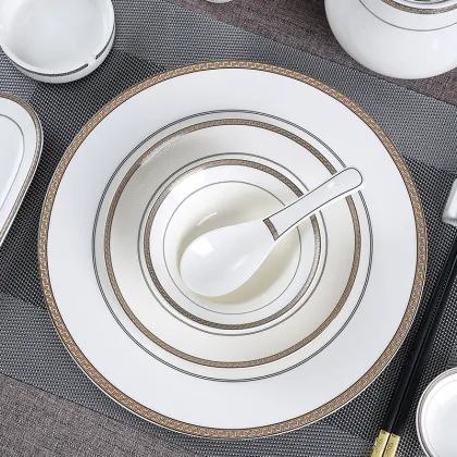 Phnom Penh Decorative Bone Porcelain Tableware for Hotels and Restaurants