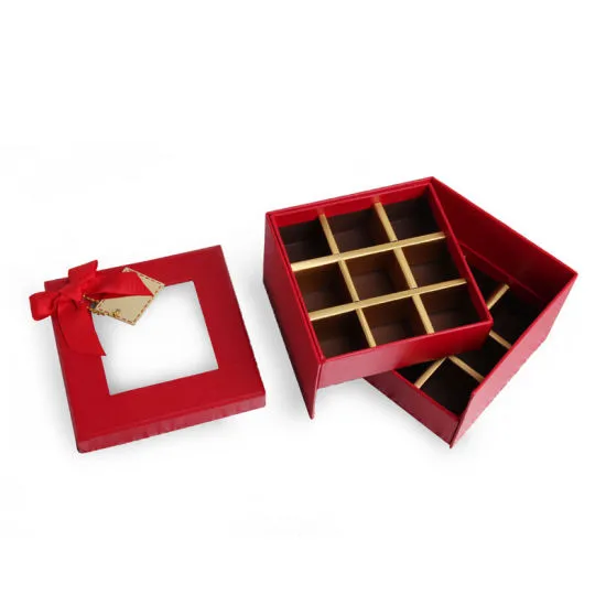 Double layer Gift Chocolate Packaging With PVC Window