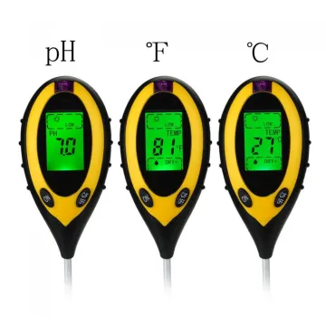 Digital LCD Garden Soil Tester: Temperature, Moisture, Sunlight, and pH