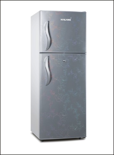 213L Double Door Top Freezer Peti Sejuk Dengan Pemegang